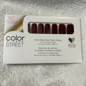 Color Street Nail Polish Strips - Venetian Velvet Red New In Package